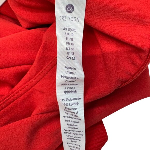 NWT CRZ Yoga Butterluxe Padded Bra Racerback Deep Red Tank Top Size Small 4/6 - Picture 11 of 12